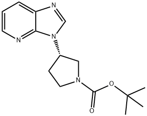 (S)-3-咪唑并[4,5-B]吡啶-3-基-吡咯烷-1-羧酸叔丁酯, 273757-03-2, 结构式