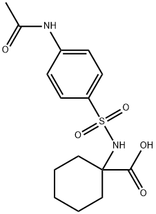 1-((4-乙酰氨基苯基)磺酰氨基)环己烷-1-羧酸, 274686-10-1, 结构式