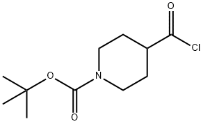 4-(氯羰基)-哌啶-1-甲酸叔丁酯, 280115-99-3, 结构式