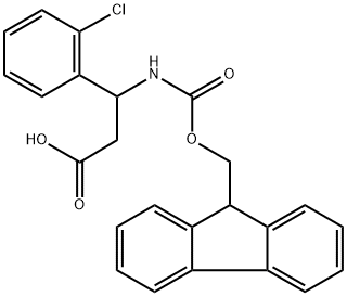 FMOC-(RS)-3-氨基-3-(2-氯苯基)-丙酸, 284492-14-4, 结构式