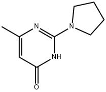 6-甲基-2-吡咯烷-1-基-嘧啶-4-醇, 284680-44-0, 结构式