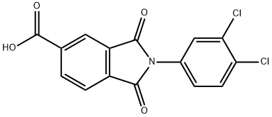 2-(3,4-二氯苯基)-1,3-二氧代-异5-吲哚甲酸, 285552-82-1, 结构式