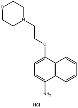 4-(2-吗啉乙氧基)萘-1-胺二盐酸盐, 285984-50-1, 结构式