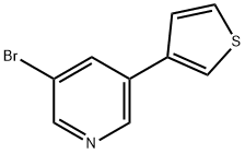 5-(3-噻吩基)-3-溴吡啶, 286007-27-0, 结构式