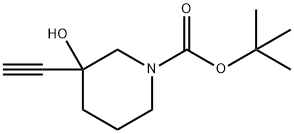 3-乙炔-3-羟基-哌啶-1-羧酸叔丁酯, 287192-85-2, 结构式