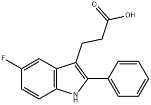 3-(5-氟-2-苯基-1H-吲哚-3-基)丙酸, 290832-31-4, 结构式