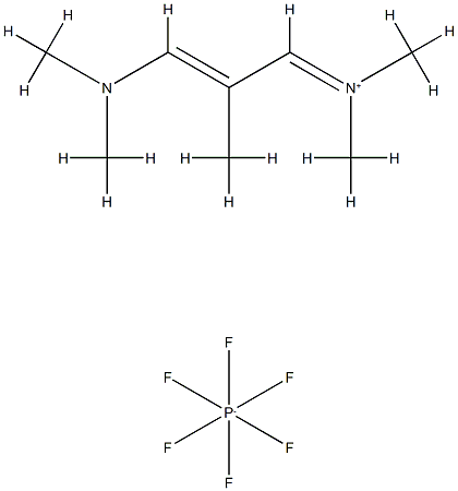 (E)-N-(3-(二甲胺基)-2-甲基烯丙亚基)-N-甲基甲铵 六氟磷酸盐(V), 291756-89-3, 结构式