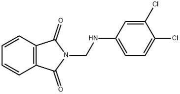 2-[(3,4-二氯-苯基氨基)-甲基]-异吲哚-1,3-二酮, 293766-12-8, 结构式