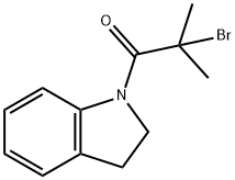 1-(2-溴-2-甲基丙醇基)吲哚啉, 294642-74-3, 结构式