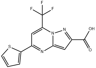 5-噻吩-2-基-7-三氟甲基-吡唑[1,5-A]嘧啶-2-羧酸, 294651-53-9, 结构式