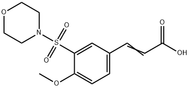 (E)-3-(4-甲氧基-3-(吗啉磺酰基)苯基)丙烯酸, 296261-83-1, 结构式