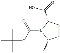 (2S,5S)-N-BOC-5-甲基吡咯烷-2-甲酸, 296775-05-8, 结构式