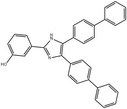 3-[4,5-双(4-苯基苯基)-1H-咪唑-2-基]苯酚, 296792-52-4, 结构式