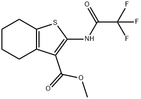 2-(2,2,2-三氟乙烷酰基氨基)-4,5,6,7-四氢-1-苯并噻吩-3-甲酸, 297743-78-3, 结构式