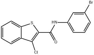N-(3-溴苯基)-3-氯苯并[B]噻吩-2-甲酰胺, 297763-63-4, 结构式