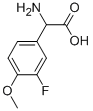 氨基-(3-氟-4-甲氧基-苯基)-乙酸, 299166-66-8, 结构式