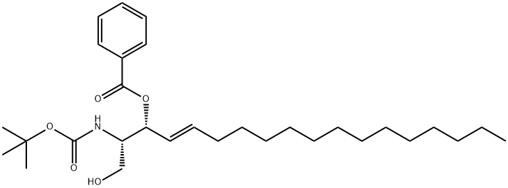 (2S,3R,4E)-3-BENZOYL-2-TERTBUTYLOXYCARBONYLAMINO-4-OCTADECEN-1,3-DIOL, 299172-59-1, 结构式