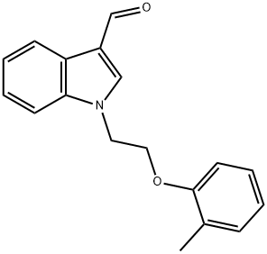 1-(2-(邻甲苯基氧基)乙基)-1H-吲哚-3-甲醛, 299935-67-4, 结构式