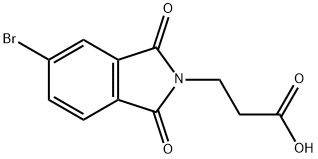 3-(5-溴-1,3-二氧代-2,3-二氢-1H-异吲哚-2-基)丙酸, 299964-05-9, 结构式