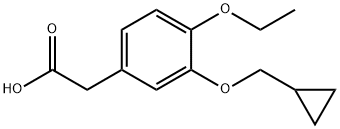 2-[3-(环丙基甲氧基)-4-乙氧基苯基]乙酸, 2006277-02-5, 结构式