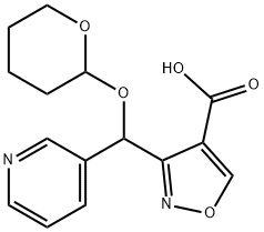 3-[(3-吡啶基)[(2-四氢吡喃基)氧基]甲基]异噁唑-4-甲酸, 2006277-53-6, 结构式