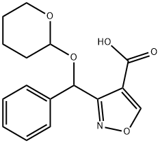 3-[苯基[(2-四氢吡喃基)氧基]甲基]异噁唑-4-甲酸, 2006278-04-0, 结构式