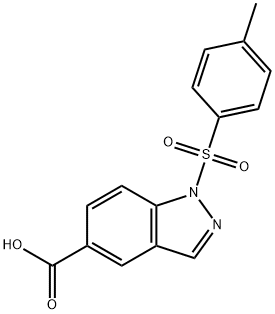 1-甲苯磺酰-1H-吲唑-5-羧酸, 2007917-31-7, 结构式
