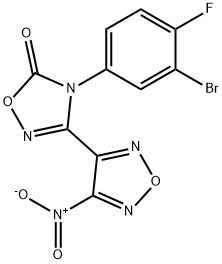3-(4-硝基-1,2,5-噁二唑-3-基)-4-(3-溴-4-氟苯基)-1,2,4-噁二唑-5(4H)-酮, 2019140-71-5, 結(jié)構(gòu)式