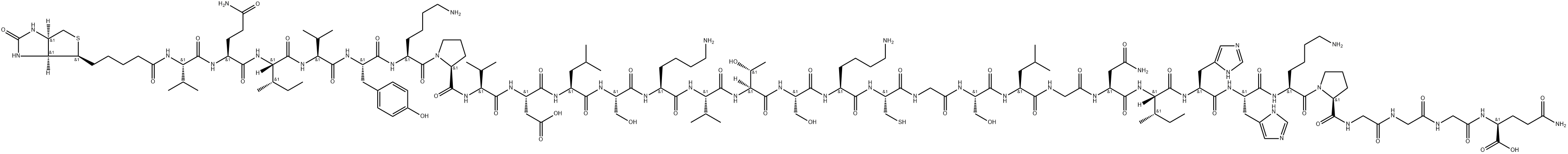 BIOTINYL-TAU PEPTIDE (306-336) (REPEAT 3 DOMAIN), 2022956-58-5, 结构式