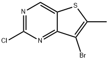 7-bromo-2-chloro-6-methylthieno[3,2-d]pyrimidine, 2033056-28-7, 结构式