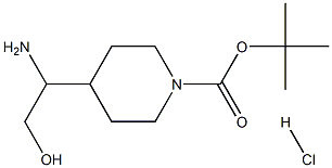 4-(1-氨基-2-羟乙基)哌啶-1-甲酸叔丁酯盐酸盐, 2044704-67-6, 结构式