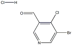 5-Bromo-4-chloro-pyridine-3-carbaldehyde hydrochloride, 2056110-56-4, 结构式