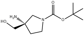 叔丁基(S)-3-氨基-3-(羟甲基)吡咯烷-1-羧酸酯, 2057405-74-8, 结构式