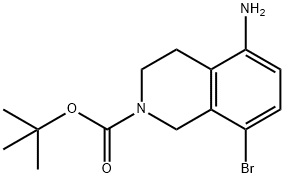 5-氨基-8-溴-1,2,3,4-四氢异喹啉-2-羧酸叔丁酯, 2059944-11-3, 结构式