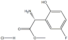 (R)-2-氨基-2-(5-氟-2-羟基苯基)乙酸甲酯盐酸盐, 2060610-78-6, 结构式