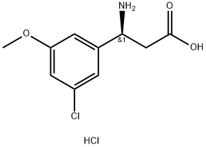 (S)-3-氨基-3-(3-氯-5-甲氧基苯基)丙酸盐酸盐, 2061996-84-5, 结构式