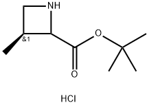 (3S)-3-甲基吖丁啶-2-羧酸叔丁酯盐酸盐, 2064338-07-2, 结构式