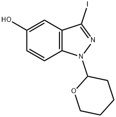 3-碘-1-(四氢-2H-吡喃-2-基)-1H-吲唑-5-醇, 2066567-78-8, 结构式