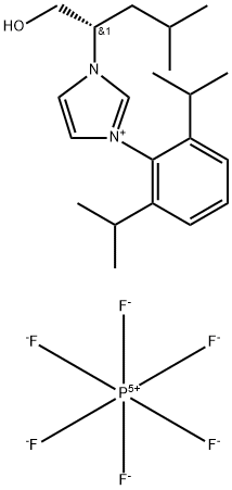 (S)-3-(2,6-二异丙基苯基)-1-(1-羟基-4-甲基戊烷-2-基)-1H-咪唑-3-鎓六氟磷酸盐(V), 2067324-20-1, 结构式