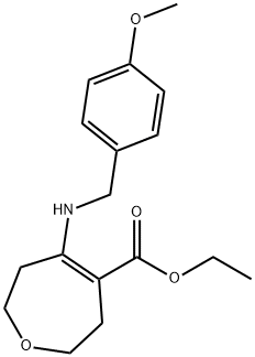 乙基 5-((4-甲氧苄基)氨基)-2,3,6,7-四氢噁庚英-4-甲酸基酯, 2079871-57-9, 结构式