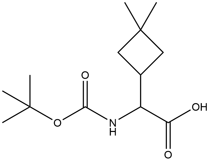 2-((叔丁氧羰基)氨基)-2-(3,3-二甲基环丁基)乙酸, 2089648-39-3, 结构式
