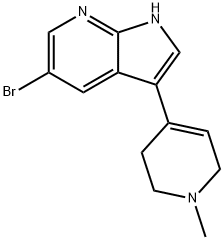 5-溴-3-(1-甲基-1,2,3,6-四氢吡啶-4-基)-1H-吡咯并[2,3-B]吡啶, 2089649-34-1, 结构式