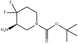 (R)-3-氨基-4,4-二氟哌啶-1-羧酸叔丁酯, 2091351-96-9, 结构式