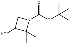 3-羟基-2,2-二甲基氮杂环丁烷-1-甲酸叔丁酯, 2091328-15-1, 结构式