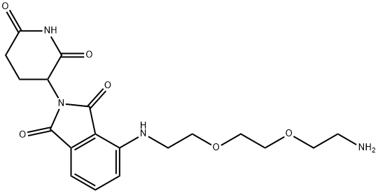 4-((2-(2-(2-氨基乙氧基)乙氧基)乙基)氨基)-2-(2,6-二氧代-哌啶-3-基)异吲哚-1,3-二酮, 2093416-32-9, 结构式