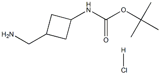 N-[3-(氨基甲基)环丁基]氨基甲酸叔丁酯盐酸盐, 2094411-58-0, 结构式