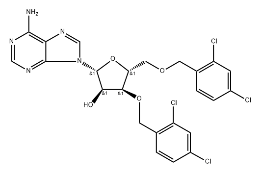 3,5-Bis-O-(2,4-dichlorobenzyl)adenosine, 2095417-71-1, 結(jié)構(gòu)式