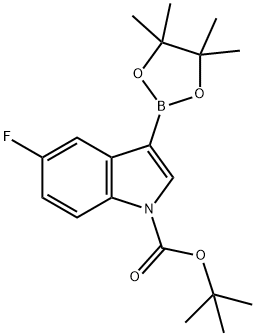 1-BOC-5-氟吲哚-3-硼酸频哪醇酯, 2095464-28-9, 结构式