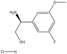 (S)-2-氨基-2-(3-氟-5-甲氧基苯基)乙烷-1-醇盐酸盐, 2095692-22-9, 结构式