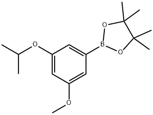 2-(3-异丙氧基-5-甲氧基苯基)-4,4,5,5-四甲基-1,3,2-二氧硼烷, 2096329-95-0, 结构式